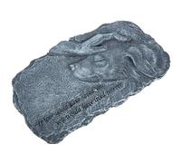 Zerodeko Resin Dog Memorial Stone for Pet Grave with Stable Placement and Waterproof Design, for Home Commemorative Tribute and Garden Ornament