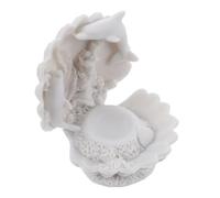 Zerodeko Resin Dolphin and Shell Crystal Base Lovely and Artistic Collectible Figurine White Desktop Artware and Table Decor Ornament for Home Decoration for Or Beach Ornaments