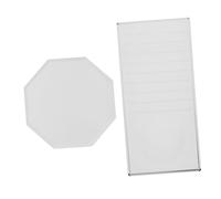 Zerodeko Reusable Eyelash Extension Glass Pallets 2pcs Graft Eyelashes Gasket with Octagonal and Long Crystal Design for and