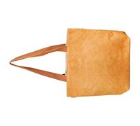 Zerodeko Reusable Large Kraft Paper Lunch Bag with Handles, Lightweight and Waterproof Polyester Picnic Grocery Tote for Outdoor Adventures and Travel, Leak-proof Brown Paper Shopping Bag