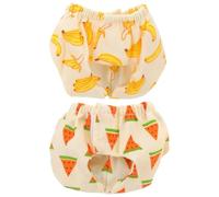 Zerodeko Reusable Leakproof Small Pet Diapers Cotton Material 2pcs with Adjustable 12-14cm Waistline for Fancy Rats and Squirrels Suitable for Daily Care and Social Activities
