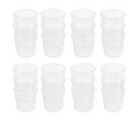 Zerodeko Reusable Measuring Cups White Plastic 100 Pcs for Reptile Feeding