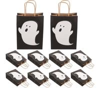 Zerodeko Reusable Paper Candy Bags and Lovely Cartoon Patterns with Moderate Capacity Halloween Treat Bags 10pcs for Halloween Party Favors and Trick or Treat