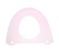 Zerodeko Reusable Pink Plastic Toilet Seat Cover for Bathroom and Guestroom, Sturdy O-Shape Lid Cushion with Adaptive Upgrade Design, Washable and Portable Toilet Lid Cover Accessory