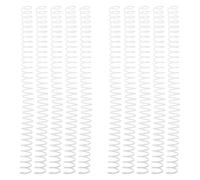 Zerodeko Reusable Plastic Spiral Binding Coils and Flexible Page Management 10pcs 16mm White Binder Spines with Universal Compatibility for Document Binding and DIY Notebooks for Students