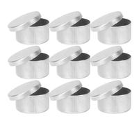 Zerodeko round Aluminium Sample Boxes for Laboratory Experiments and Observation Teaching 9pcs with Smooth, Simple and Generous Appearance for Soil Storage