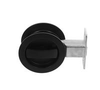 Zerodeko Round Recessed Sliding Door Lock with Hidden Handle for Bathroom Bedroom Laundry Sturdy Indoor Security Latch with Invisible Flush Cup Handle for Gate Pull Door Privacy