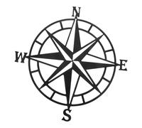 Zerodeko Rustic Metal Nautical Compass Wall Art Small Beach Theme Decoration for Living Room Bedroom Office Adventure Inspired Vintage Coastal Wall Hanging with Easy Installation