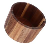 Zerodeko Rustic Wooden Utensil Holder Farmhouse Kitchen Organizer for Chopsticks Cutlery Snacks and Makeup Tools Space Saving Wood Crock with Countryside Charm