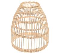 Zerodeko Rustic Woven Rattan Lampshade Hanging Light Cover for Home Decor Tea Vintage Style Eco-Friendly Ceiling Lamp Shade