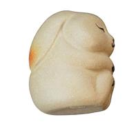 Zerodeko Sands Ornament Unique Khaki Tea Pet Decor Sculpture with Fine Workmanship Not Easy to Deform or Break for Desktop and Office Decoration
