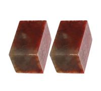 Zerodeko Seal Artists and Use Studio Office for by Calligraphy 2pcs Red Square Carving Stone Stamp Supplies, Smooth Texture Wear-Resistant Material DIY Craft Enthusiasts