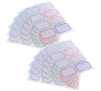 Zerodeko Self-Adhesive Lined Writable Label Stickers 288Pcs for Office and Textbook Organisation with Peelable Book Marking Labels