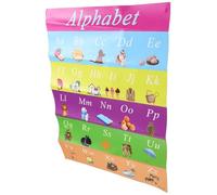 Zerodeko Self-Adhesive Wall Poster Bright Alphabet Chart with Cartoon Animals Early Education Preschool Learning Decoration for Nursery and Playroom
