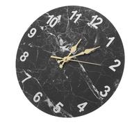 Zerodeko Silent Alarm Clock Large Marble Wall Decor Rustic Home Accessory Modern Analog Wall Clock Easy Install