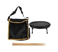 Zerodeko Silent Drum Practice Pad with Rubber Mute Pad Portable Bag and Drumsticks for Quiet Skill Improvement Tabletop Practice Kit for Drummers at Home Go