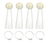 Zerodeko Silicone Cattle Horn Protective Covers 2 Pairs 4pcs Comfortable Practical Horn Guards for Bull Cow Farm Use Random Color