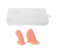 Zerodeko Silicone Fake Toe Portable and Discreet Training Foot Model for Nail Art Practice with 2 Realistic Soft Silicone Toes and 120 Nail Tips for Personal Study and Travel