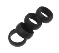 Zerodeko Silicone Finger Rings Simple Stylish Design Soft and Sturdy 4pcs for Men Workout Bands Protecting Fingers from Damage during Heavy Exercise Suitable for Outdoor Sports and Gym