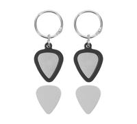 Zerodeko Silicone Guitar Pick Holder Keychain Case Bag for Secure Pick Storage Portable Plectrum Fob Case in Black for Travel and Live Performances