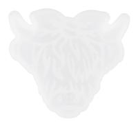 Zerodeko Silicone Mold Coaster Candle Making Mold Flexible Reusable Ox Head Shaped for Friends Interested in Handicrafts Soap Making 4.32x3.85x1.22in