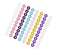 Zerodeko Silicone Stopper Beads Lightweight Reusable Spacer Beads Mixed Colour 100pcs with 6mm Hole and Random Color for Jewellery Making for DIY Necklace Bracelet Accessories, for Dangle