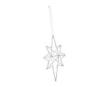 Zerodeko Silver Iron Art Christmas Tree Hanging Ornament Lightweight Xmas Tree Charm Decoration for Holiday Festive Cheer Easy to Hang Window Party Favor for Family and Friends