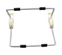 Zerodeko Silver Portable Whiteboard Stand Adjustable Angles Desk Tablet Holder Aluminum Alloy and Abs Foldable Display with Reliable Support Minimalist Style for Workspace