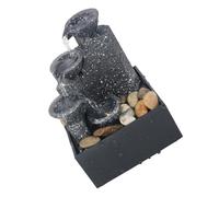 Zerodeko Simulation Water Fountain Artificial Landscape Decor Small Indoor Tabletop Fountain Without Battery Realistic Lifelike Waterfall Ornament for Home Bedroom Office