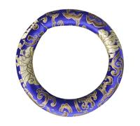 Zerodeko Singing Bowl Mat Silk Cushion Pad for Meditation Sound Bowls Blue Decorative Tibetan Buddhist Instrument Cushion for Yoga and Ritual Use