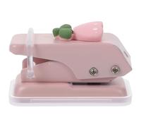 Zerodeko Single round Hole Puncher Circle Punch Tool Pink Plastic Metal Ergonomically Designed Labor-saving Convenient to Carry for Art Project and DIY Handicrafts