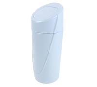 Zerodeko Sky-blue Compact Car Trash Can with Lid Leakproof Automotive Garbage Bin with Stable Card Buckle Removable Inner Bucket for Easy Cleaning Fits Suv Truck Van Seat Crevice Armrest