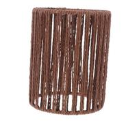 Zerodeko Small Boho Style Woven Paper Rope Lamp Shade for Pendant Floor Wall Lights Mini Cylinder Lampshade with Artistic Light Patterns for Kitchen Bedroom Dining