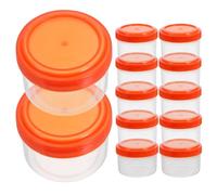 Zerodeko Small Dressing Containers Reusable Pp Condiment Cups 12pcs with Secure Lids, 35ml for Mustard and Salad Dressing, for On-the-go Meals and Picnics