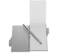 Zerodeko Small Tear-Away Page Notebook with Aluminum Alloy Cover Silver Includes Pen Portable for-The-Go Note Taking