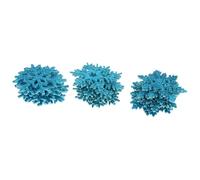Zerodeko Snowflake Clothing Patches 30Pcs Blue Fabric Iron-On Appliques for DIY Headdress and Winter Clothing Decoration
