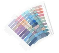 Zerodeko Soft Tone Color Sticky Page Markers 50 Sheets Writable Note Tabs for Book Reading and Notebook Indexing, Pet Material Long Strip Memo Flags for Office and Study