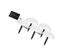 Zerodeko Solar-Powered Hemisphere Ground Stake Lamp 5-Light Garden Landscape Pathway Yard Solar Yard Lamp for Outdoor Courtyard Decoration White Light