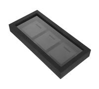 Zerodeko Solid Wood Medal Display Case Black Finish Three-medal Shadow Box Organizer for Marathon Running Football Gymnastics Awards Badge Photo Holder with Space-saving Design and Keepsake