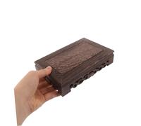 Zerodeko Solid Wood Plant Rack Holder with Stable Square Base Handcrafted Indoor Display Stand for Vase Fishbowl Flower Pot Stone Bonsai Corrosion Resistant Decorative Table Storage Rack