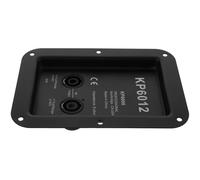 Zerodeko Speaker Terminal Connector Iron Material and Sturdy Design for Stage Equipment, Black Square Speaker Binding Post Plate Offering Enhanced Stability and Lightweight Performance