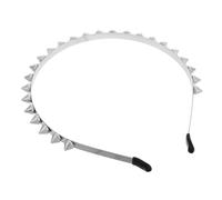 Zerodeko Spiked Headband Cosplay Headbands Silver Alloy Metal Rivets Use Personal Safety Women Punk Goth Style for Cosplay Events and Festivals