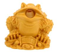 Zerodeko Spouting Frog Statue Small Orange Chinese Toad Water Fountain Spout for Home Kitchen Tea Table Pond Decor Feng Shui Wealth Toad Collectible Ornament