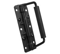Zerodeko Spring Loaded Black Iron Handle for Flight Case and Speaker Box, Heavy Duty Recessed Cabinet Pull Handle with Professional and Reliable Design for Industrial Hardware Accessories