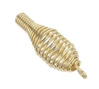 Zerodeko Stainless Steel BBQ Spring Handle Waist Drum Shape for Fire Pit and Coal Wood Pellet Stoves, Comfortable Grip and Ergonomic Design, for Outdoor Cooking and DIY BBQ Handle Solutions
