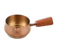 Zerodeko Stainless Steel Condiment Cups with Wood Handle 60ml Small Sauce Dipping Bowls Ramekins for Salad Dressing and Sauce Serving at Home, Restaurant, and Party