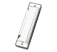 Zerodeko Stainless Steel Diatonic Harmonica Key of C for Beginners Adults Musical Instrument with Melodious Sound and Handpolished Finish Suitable for Professionals and Music Lovers