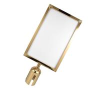 Zerodeko Stainless Steel Sign Holder for Crowd Control with Double Sided Portrait Frame, Easy to Carry and Store, Sturdy and Not Easy to Deform, Suitable for Airport Queuing Signs