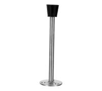 Zerodeko Stainless Steel Sound Dampening Door Stops for Bottom Top of Door | 6.3'', Door Stopper with Rubber Head, Anti-Collision Door Bumper Stop, Distance Between Two Screw Holes 1.1‘’