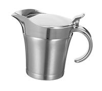 Zerodeko Stainless Steel Thermal Gravy Boat Insulated Sauce Jug with Streamlined Spout for Drip Pouring Double Wall Design for Home and Restaurant Serving